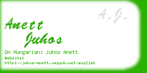 anett juhos business card